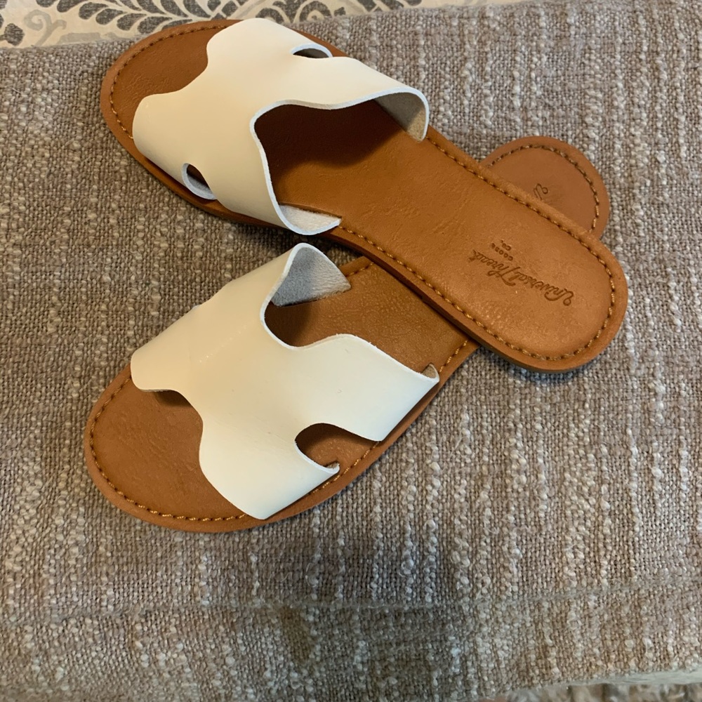 White sandals